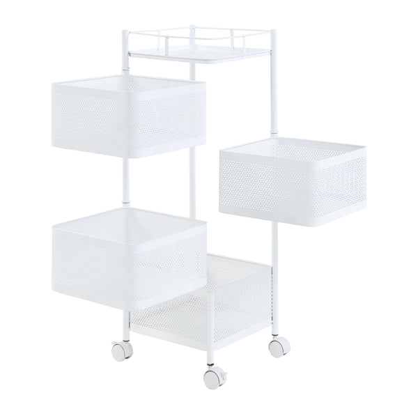Chariot de service Sunndal acier [en.casa]