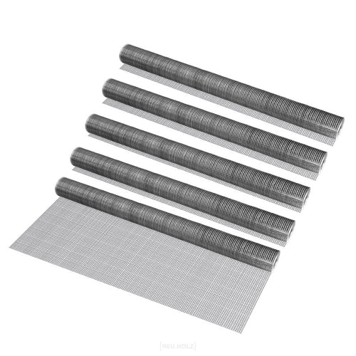 Clôture grillagée 1x5 m/rouleau acier galvanisé gris pro.tec - premiumXL