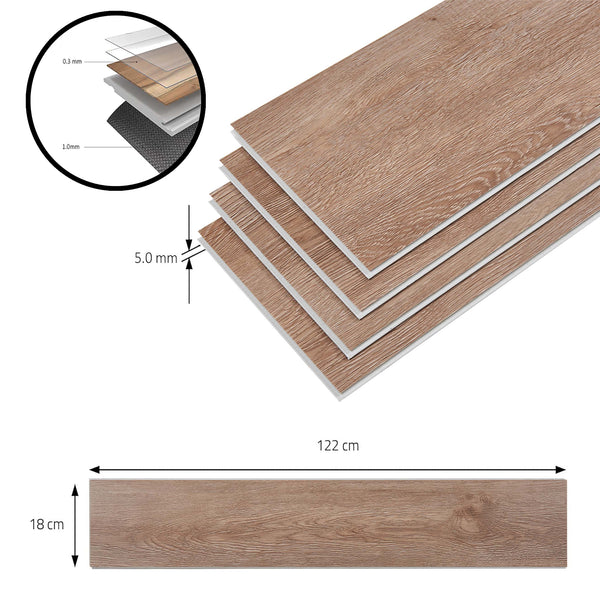 Lot de planches vinyle SPC Okapirg 5 mm NEU.HOLZ