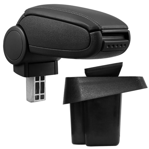 Accoudoir central Suzuki SX4 et Fiat Sedici à partir de 2006 avec compartiment de rangement rembourré noir pro.tec - premiumXL