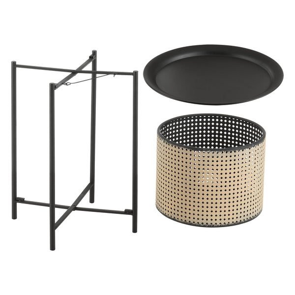 Table d'appoint Beaumont Noir/Sable différentes tailles en.casa