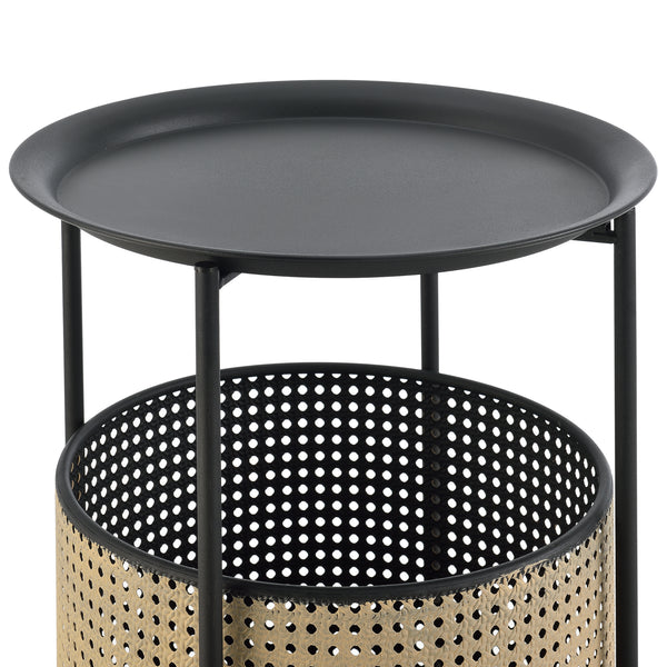 Table d'appoint Beaumont Noir/Sable différentes tailles en.casa