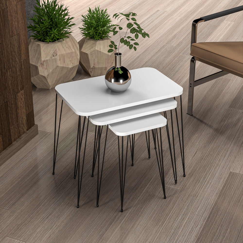 Table d’appoint Rudkøbing lot de 3 en différentes couleurs [en.casa] - premiumXL