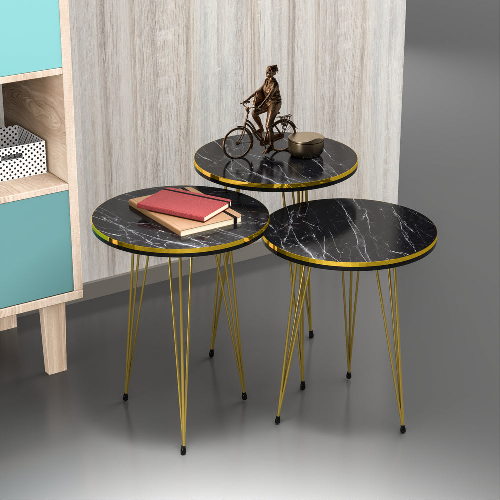 Table d’appoint Ry lot de 3 en différentes couleurs [en.casa] - premiumXL