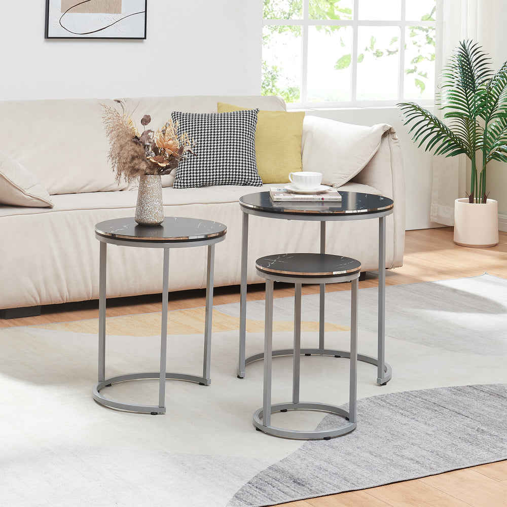 Table d’appoint Bornholm en lot de 3 dans différentes couleurs [en.casa] - premiumXL