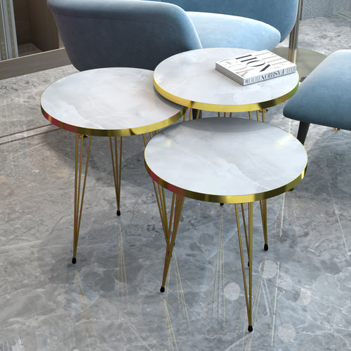 Table d’appoint Skibby en lot de 3 dans différentes couleurs [en.casa] - premiumXL