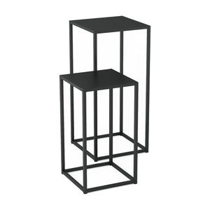 Set de 2 tables d'appoint Åseral de tailles différentes acier [en.casa]