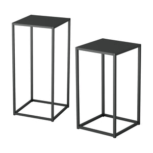 Set de 2 tables d'appoint Åseral de tailles différentes acier [en.casa]
