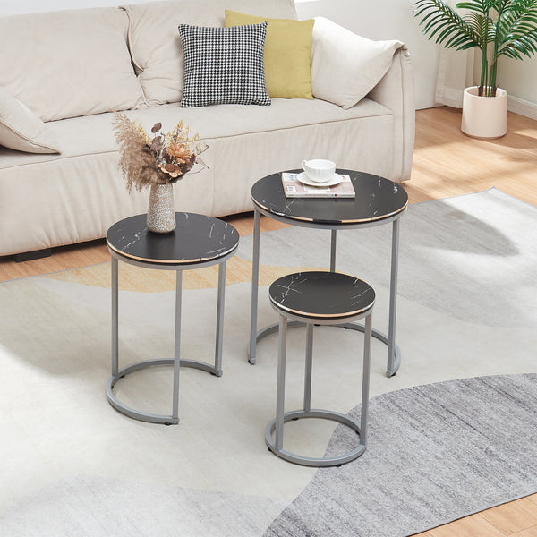 Table gigogne Bornholm en lot de 3 pièces en différentes couleurs [en.casa]