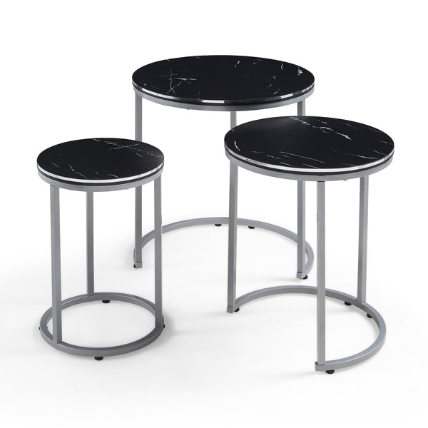 Table gigogne Bornholm en lot de 3 pièces en différentes couleurs [en.casa]