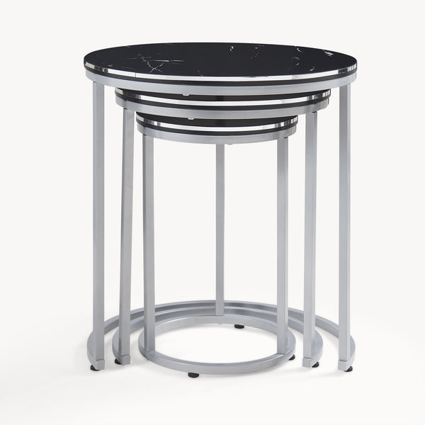 Table gigogne Bornholm en lot de 3 pièces en différentes couleurs [en.casa]