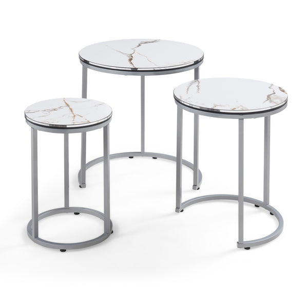 Table gigogne Bornholm en lot de 3 pièces en différentes couleurs [en.casa]