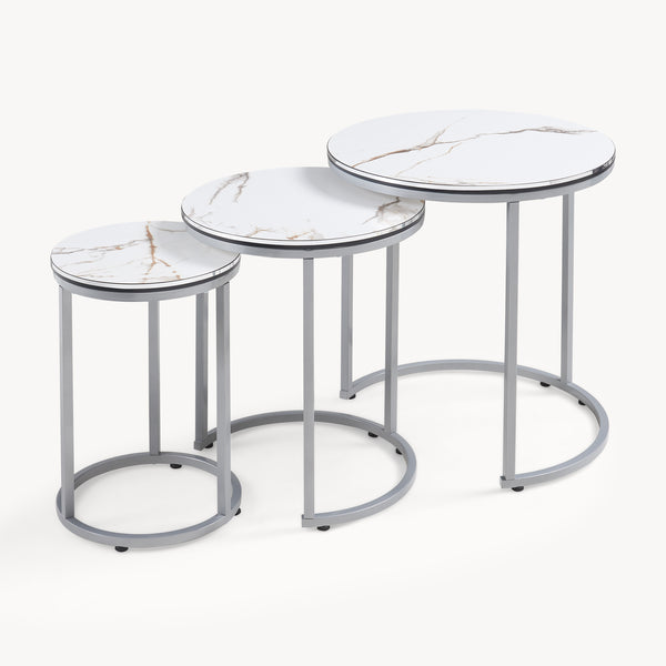 Table gigogne Bornholm en lot de 3 pièces en différentes couleurs [en.casa]