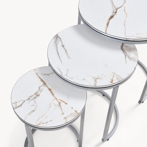 Table gigogne Bornholm en lot de 3 pièces en différentes couleurs [en.casa]