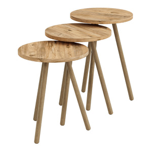 Set de 3 tables d'appoint Hjørring rondes trépied [en.casa]