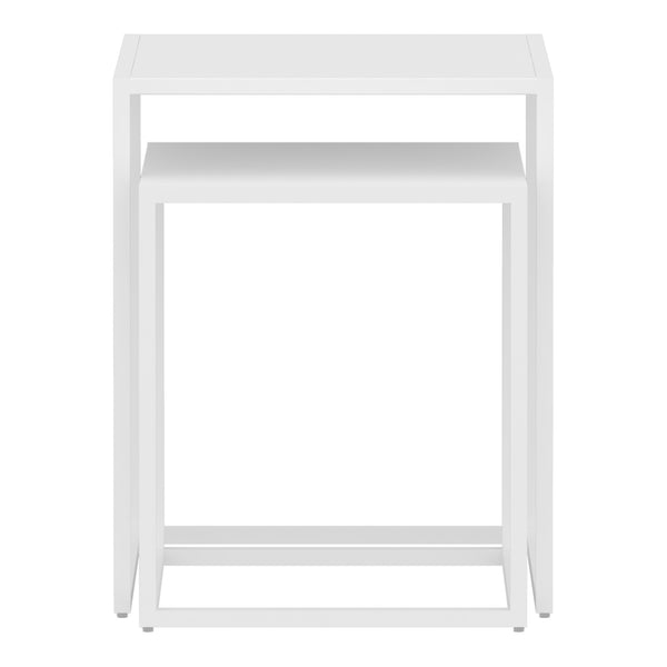 Set de 2 tables gigognes Vejen pour salon acier [en.casa]
