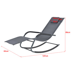 Chaise longue Caracena 147x63x89cm Chaise à bascule en différentes couleurs en.casa