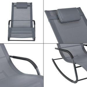 Chaise longue Caracena 147x63x89cm Chaise à bascule en différentes couleurs en.casa