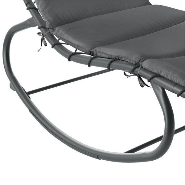 Bain de Soleil à Bascule Acier Polyester 193 x 104 x 200 cm plusieurs couleurs [en.casa]