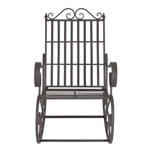 Fauteuil à Bascule de Jardin Vintage Geraldton Métal 92 x 59 x 90 cm couleurs différentes [en.casa]