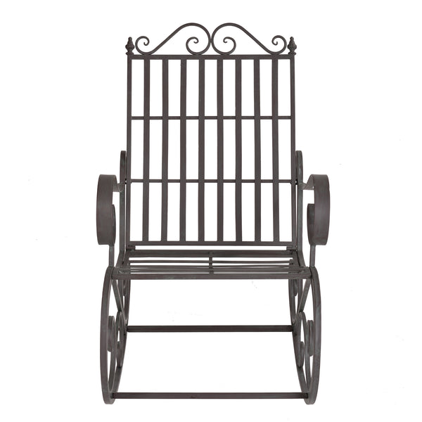Fauteuil à Bascule de Jardin Vintage Geraldton Métal 92 x 59 x 90 cm couleurs différentes [en.casa]