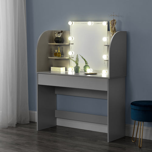 Coiffeuse - Table de maquillage Köla à 10 LED [en.casa]