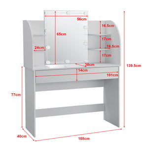 Coiffeuse - Table de maquillage Köla à 10 LED [en.casa]