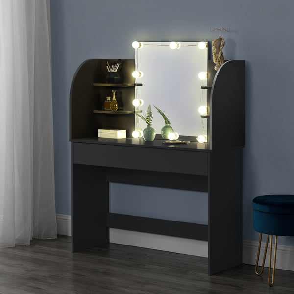 Coiffeuse - Table de maquillage Köla à 10 LED [en.casa]