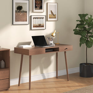 Bureau Habo 74 x 115 x 48 cm Effet Bois Foncé [en.casa]