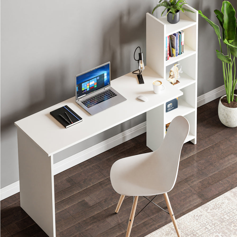 Bureau avec étagère Chagtuniejle [en.casa]