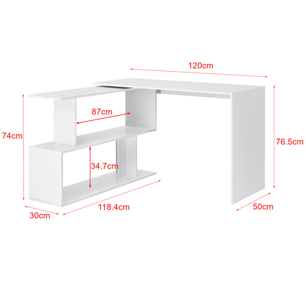 Bureau Gigogne Arendal 77 x 120 x 50 cm [en.casa]