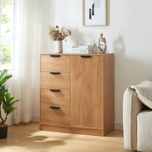 Commode Varkaus MDF effet chêne [en.casa]