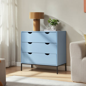 Commode Colwyn 78 x 80 x 40 cm bleu noir [en.casa]