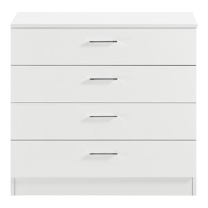 Commode à tiroirs Drammen 67x70x30 cm avec 4 tiroirs Noir/Blanc en.casa