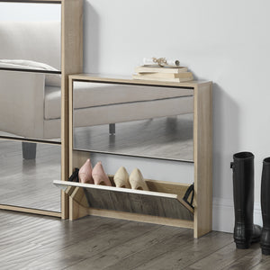 Meuble à chaussures Lund avec miroir [en.casa] 