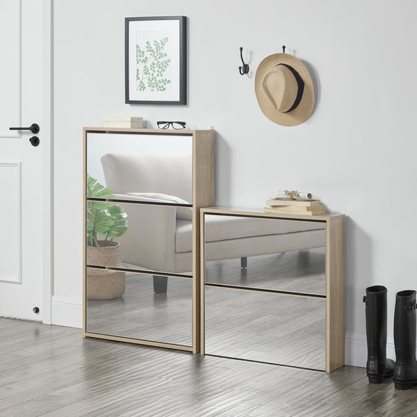 Meuble à chaussures Lund avec miroir [en.casa] 