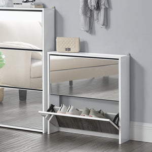 Meuble à chaussures Lund avec miroir [en.casa] 