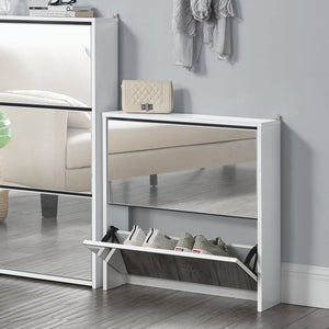 Meuble à chaussures Lund avec miroir [en.casa] 