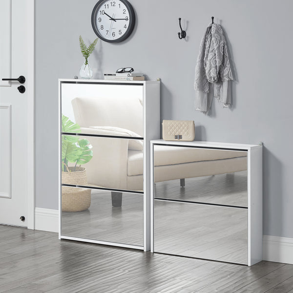 Meuble à chaussures Lund avec miroir [en.casa] 