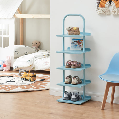 Étagère à chaussures pour enfants Poytya en acier 96x30x27 cm [en.casa]