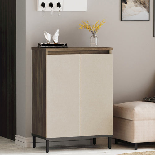 Armoire à chaussures Lieksa avec 3 étagères 85,5x60x35,5 cm chêne gris [en.casa]