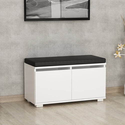Banc à chaussures Brande avec 4 compartiments de rangement 42x80x35cm en différentes couleurs [en.casa] - premiumXL