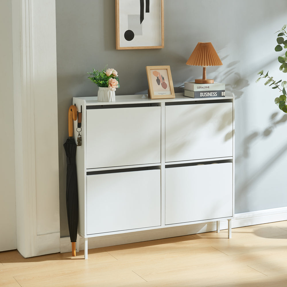 Meuble à chaussures Ylitornio blanc [en.casa]