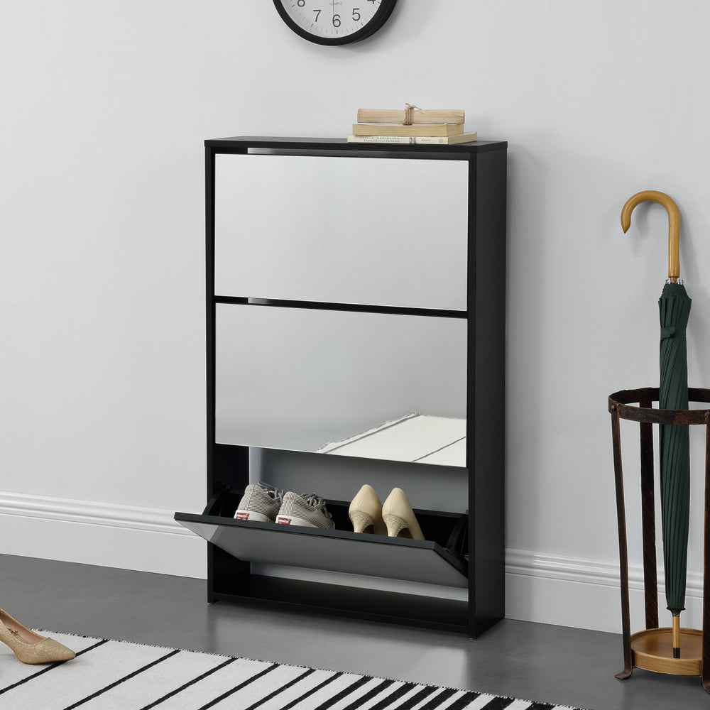 Meuble à chaussures Vogar avec portes en différentes couleurs et tailles [en.casa] - premiumXL