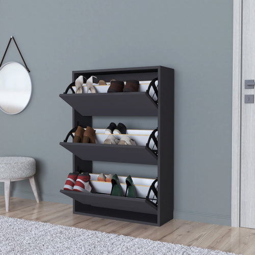 Armoire à chaussures Aurskog 110x73,5x24cm diff. coloris [en.casa] - premiumXL