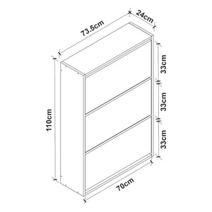 Armoire à chaussures Aurskog 110x73,5x24cm différentes couleurs [en.casa]