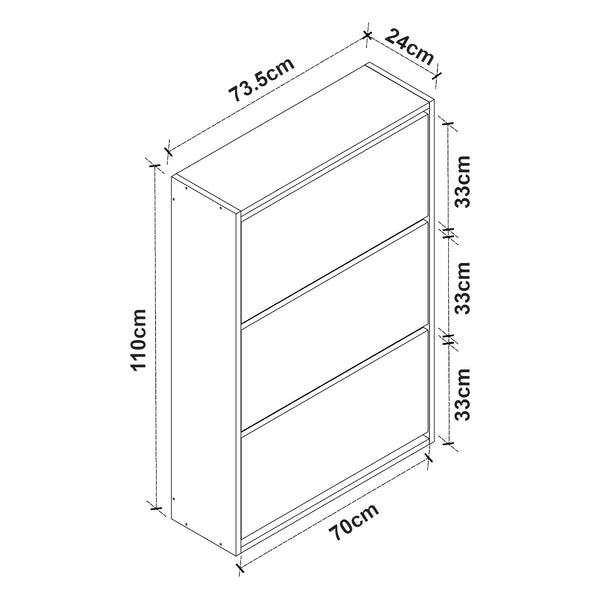Armoire à chaussures Aurskog 110x73,5x24cm différentes couleurs [en.casa]