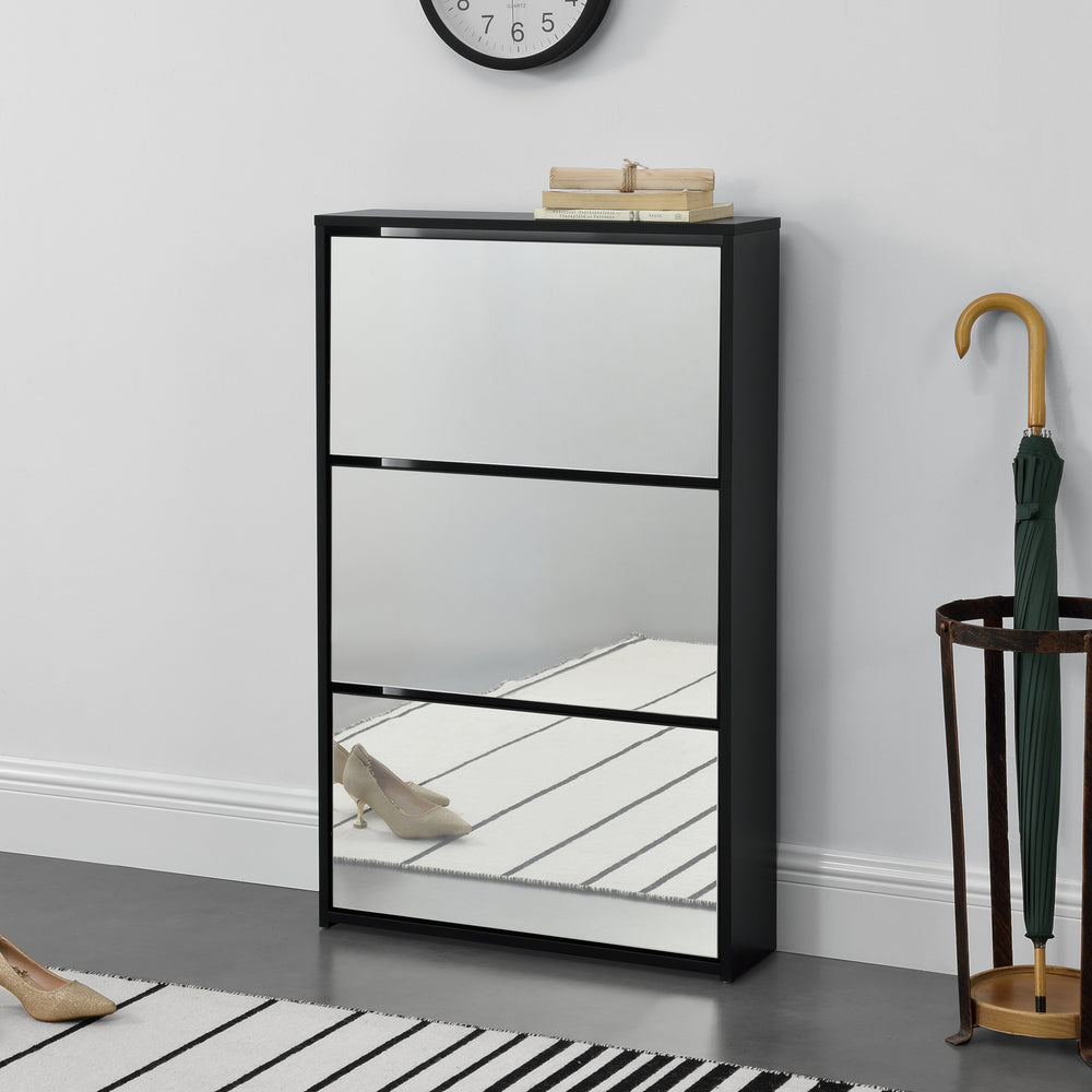 Meuble à chaussures Vogar avec portes en différentes couleurs et tailles [en.casa] - premiumXL