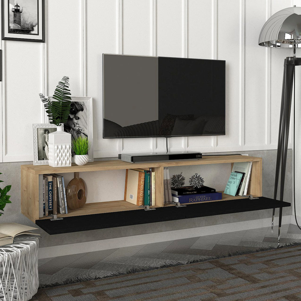 Meuble TV Toivakka 135x31x25cm en différentes couleurs [en.casa] - premiumXL