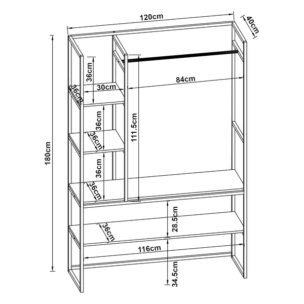 Porte-manteau Horgau [en.casa]